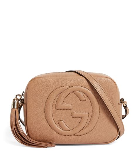 gucci camera bag tan|Gucci soho tassel shoulder bag.